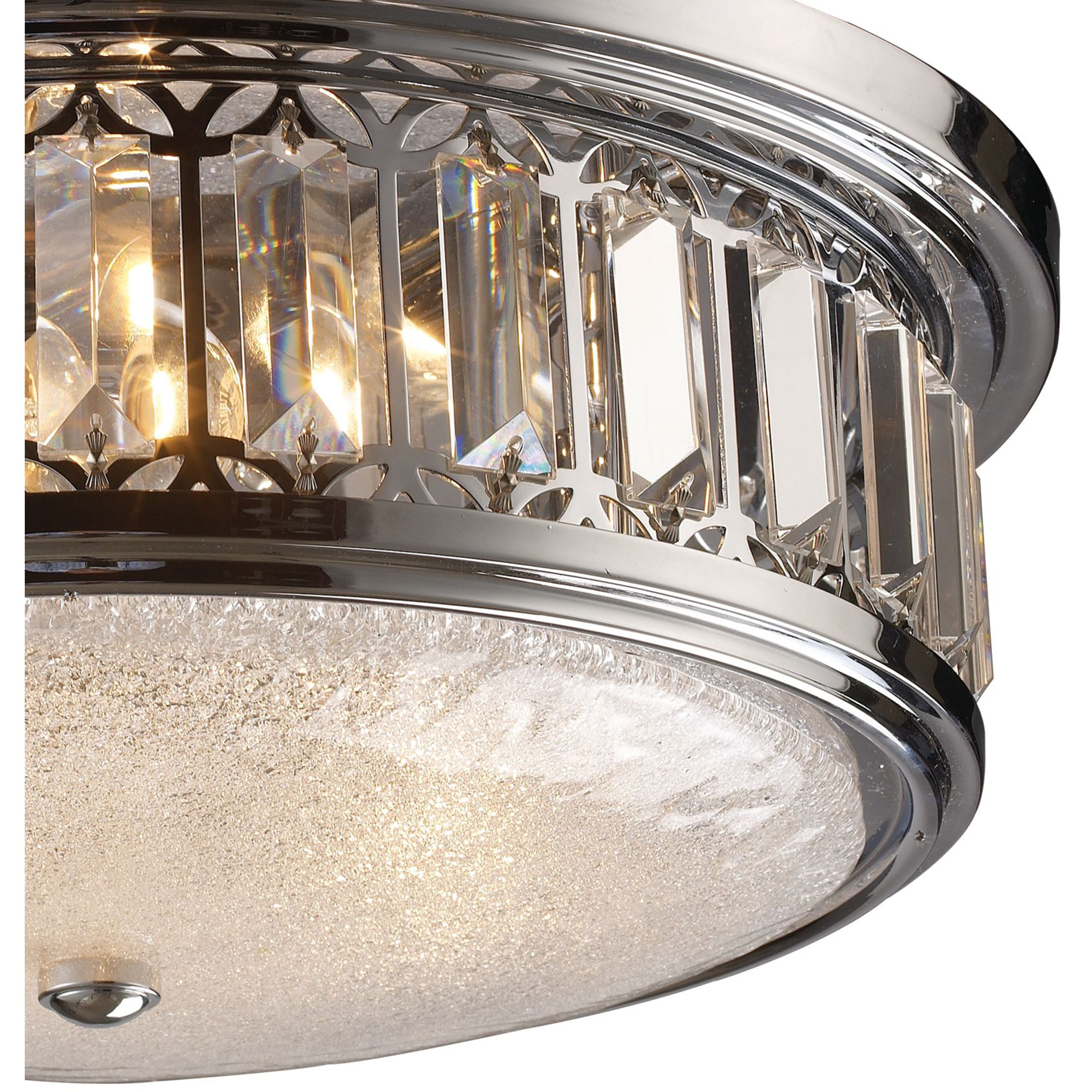 Salena 3 Light 16 inch Polished Chrome Flush Mount Ceiling Light