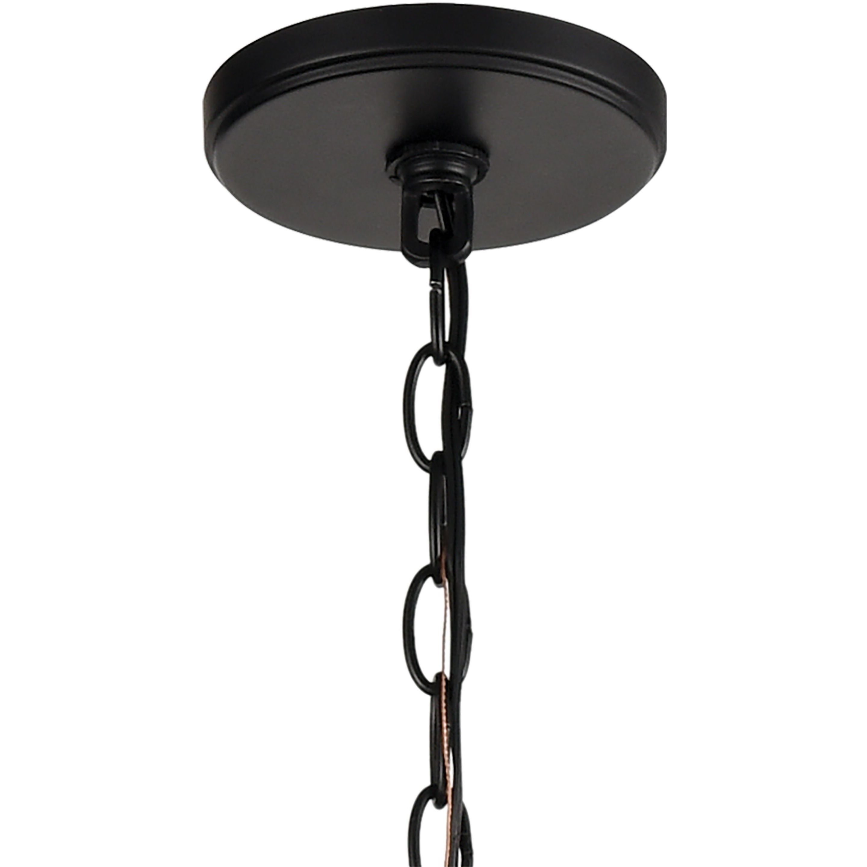 Barrow 6 Light 22 inch Brown with Matte Black Chandelier Ceiling Light
