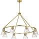 Gianna 40 inch Vintage Brass Chandelier Ceiling Light