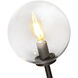 Alora Mood Cassia 2 Light 6 inch Matte Black Wall/Vanity Light Wall Light in Clear Glass