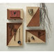Leather & Raffia 12 inch Brown and Natural Boxes, Set of 2