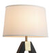 Trina 30 inch 9 watt Pecan and Brushed Nickel Table Lamp Portable Light