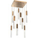 Axis LED 24 inch Novel Brass Multi-Pendant Ceiling Light