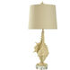 Porthaven 34 inch 150 watt Sand Yellow and Clear Table Lamp Portable Light