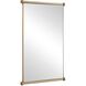 Scroll 38.38 X 25.88 inch Plated Antique Brass Mirror