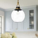 Alora Mood Copperfield Pendant Ceiling Light in Aged Gold, Clear Glass
