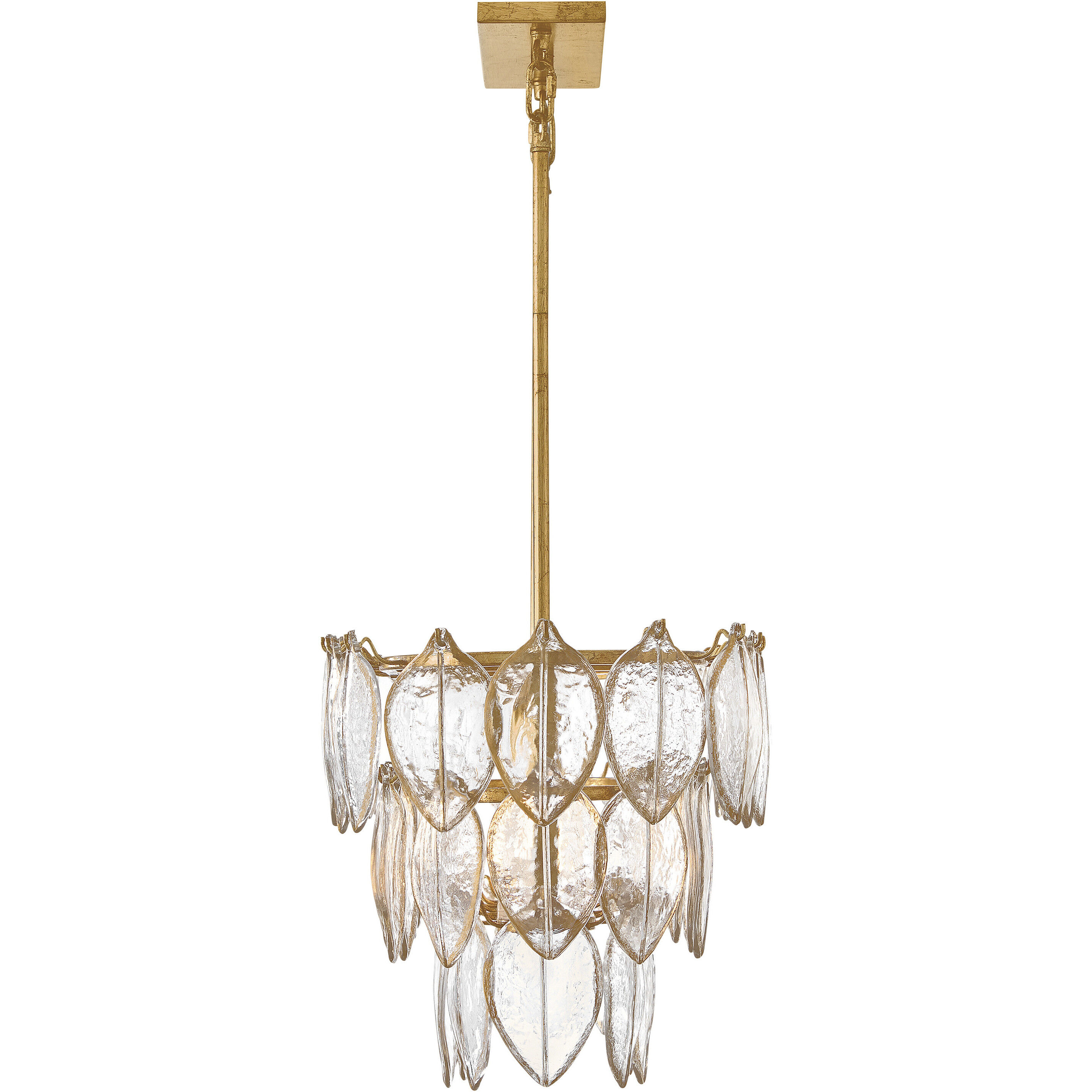 Amira 5 Light 45 inch Distressed Brass Interior Hanging Light Ceiling Light