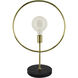 Lincoln 24.02 inch 40 watt Matte Brass and Black Marble Table Lamp Portable Light