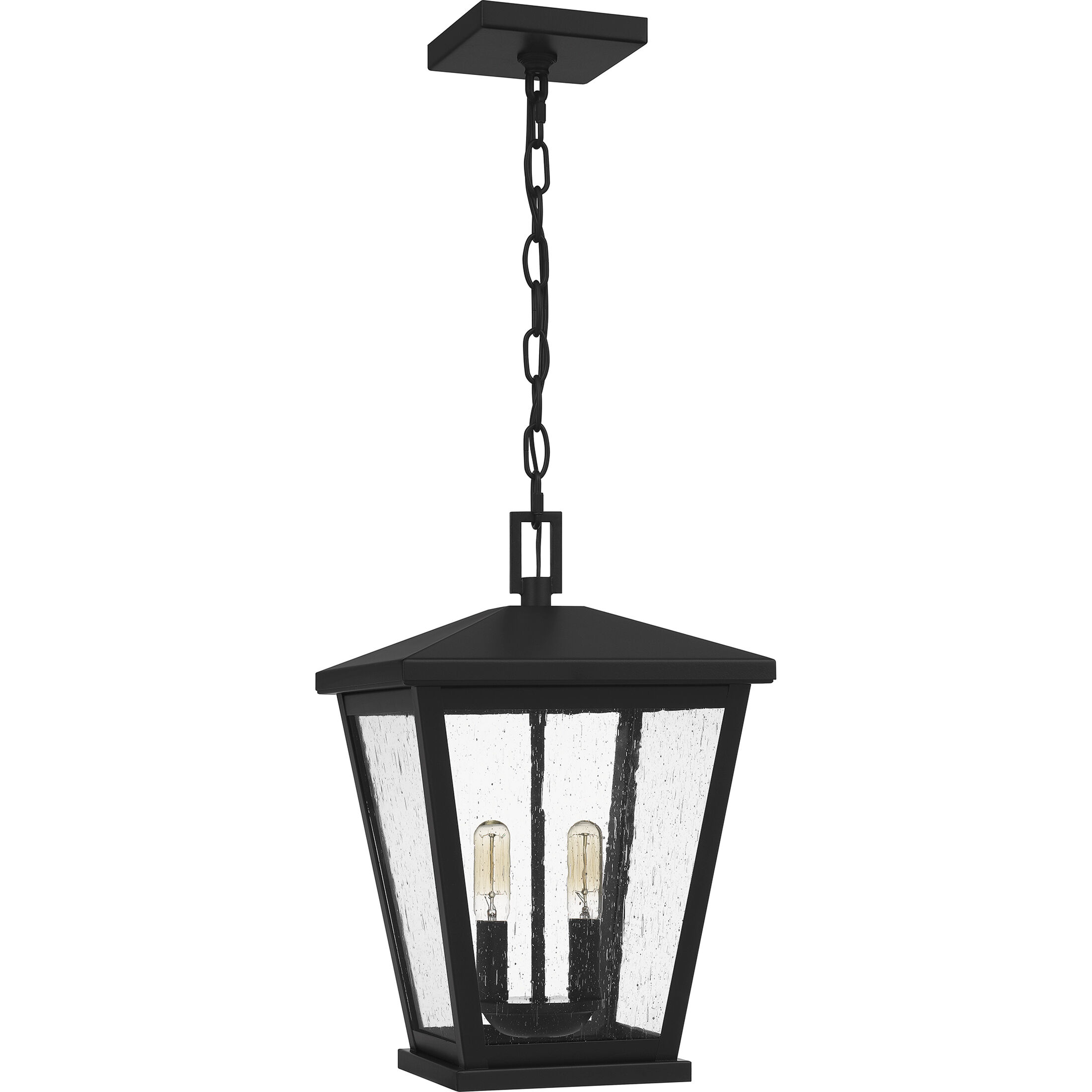 Joffrey 2 Light 10.5 inch Matte Black Outdoor Hanging Lantern, Large