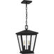 Joffrey 2 Light 10.5 inch Matte Black Outdoor Hanging Lantern, Large