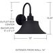 Brock 1 Light 13 inch Black Outdoor Wall Lantern