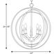 Buster 5 Light 22 inch Burnished Silver Chandelier Ceiling Light