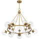 Orion 15 Light 45 inch Warm Brass Chandelier Ceiling Light