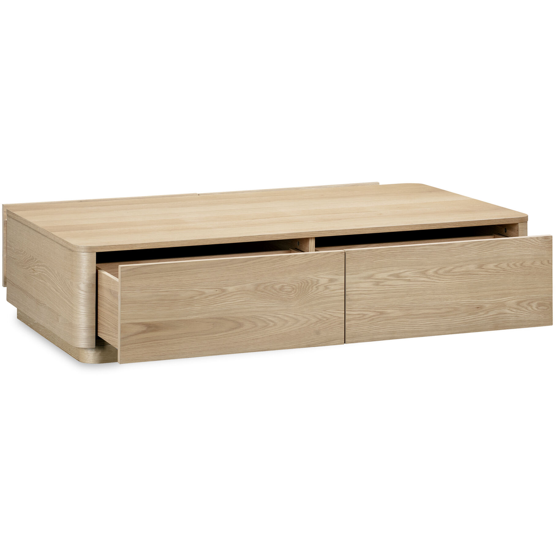 Round Off 55 X 30 inch Natural Coffee Table