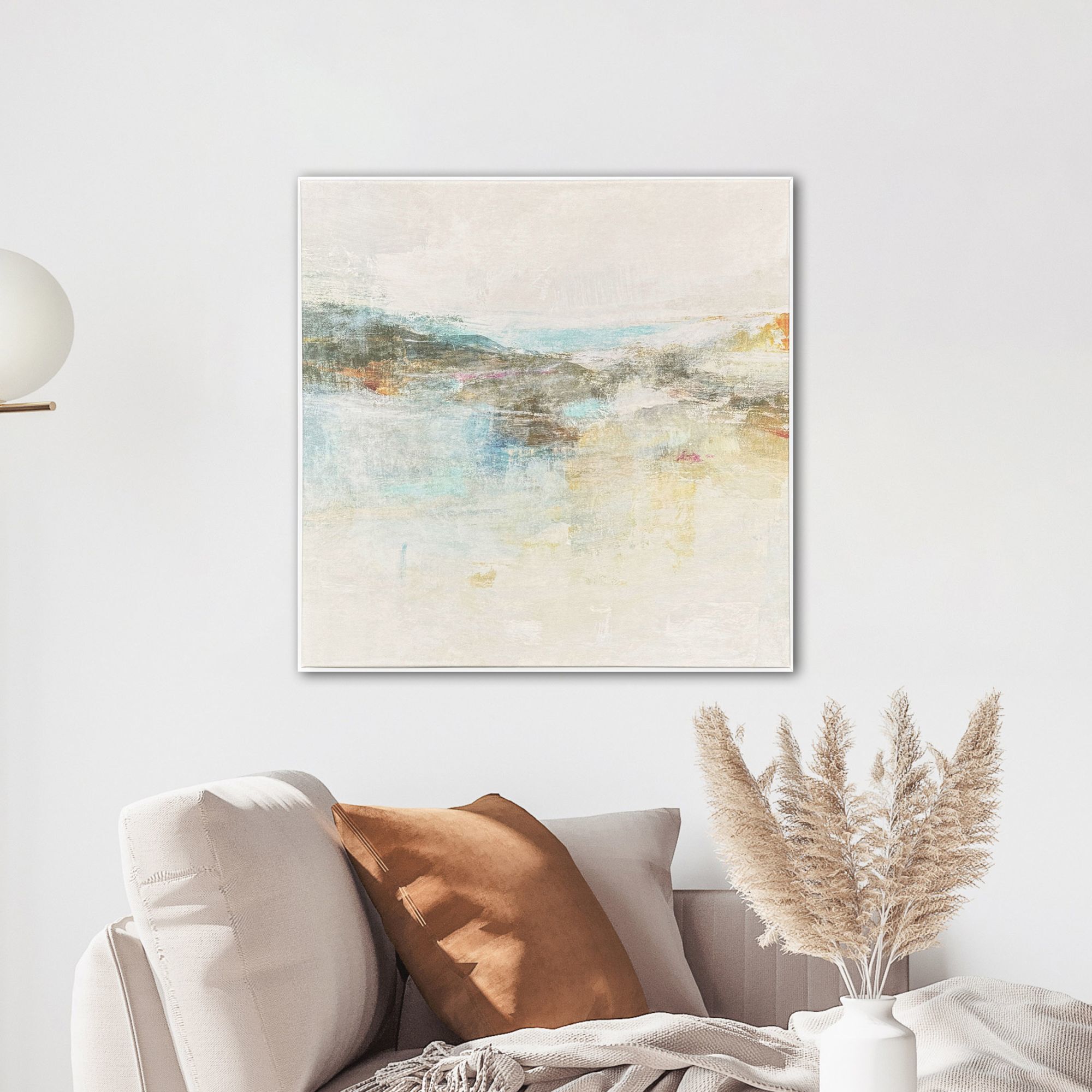 Wild Sea Beige and Brown and Teal Canvas, Propac