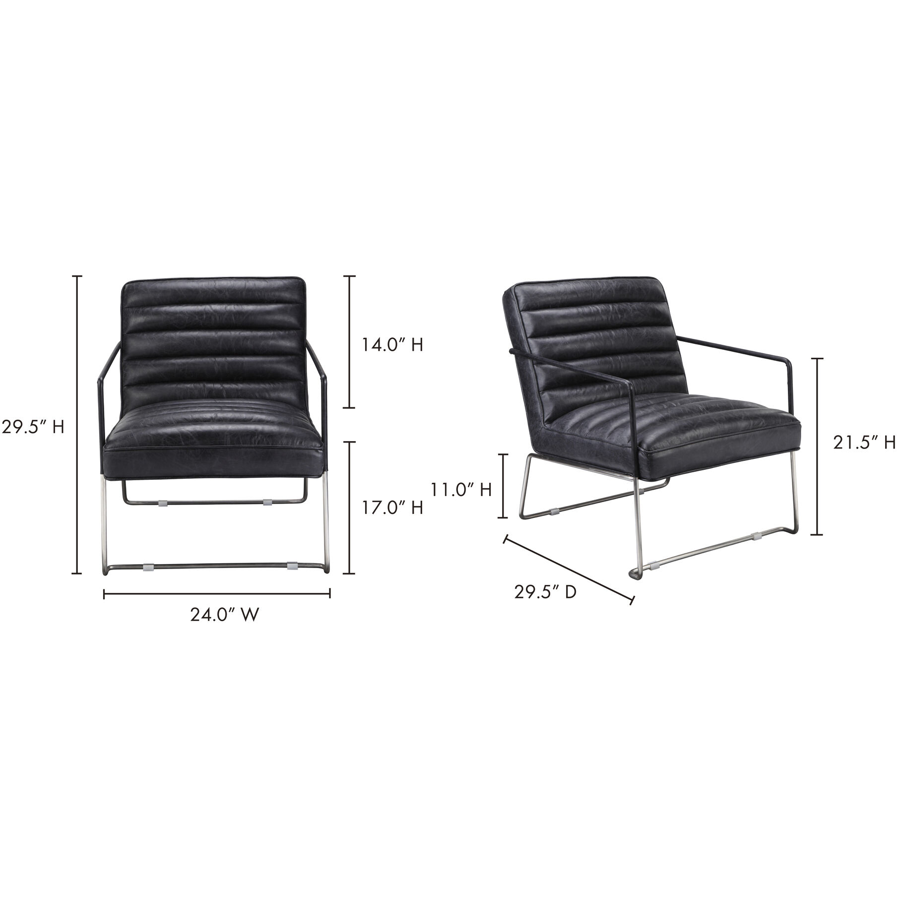 Desmond Black Club Chair