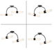 Capsule 4 Light 34.25 inch Matte Black and Textured Gold Semi Flush Ceiling Light