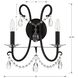 Othello Bath Wall Light in Clear Hand Cut, Matte Black