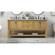 Metropolis 72 X 22 X 34 inch Natural Wood Vanity Sink Set
