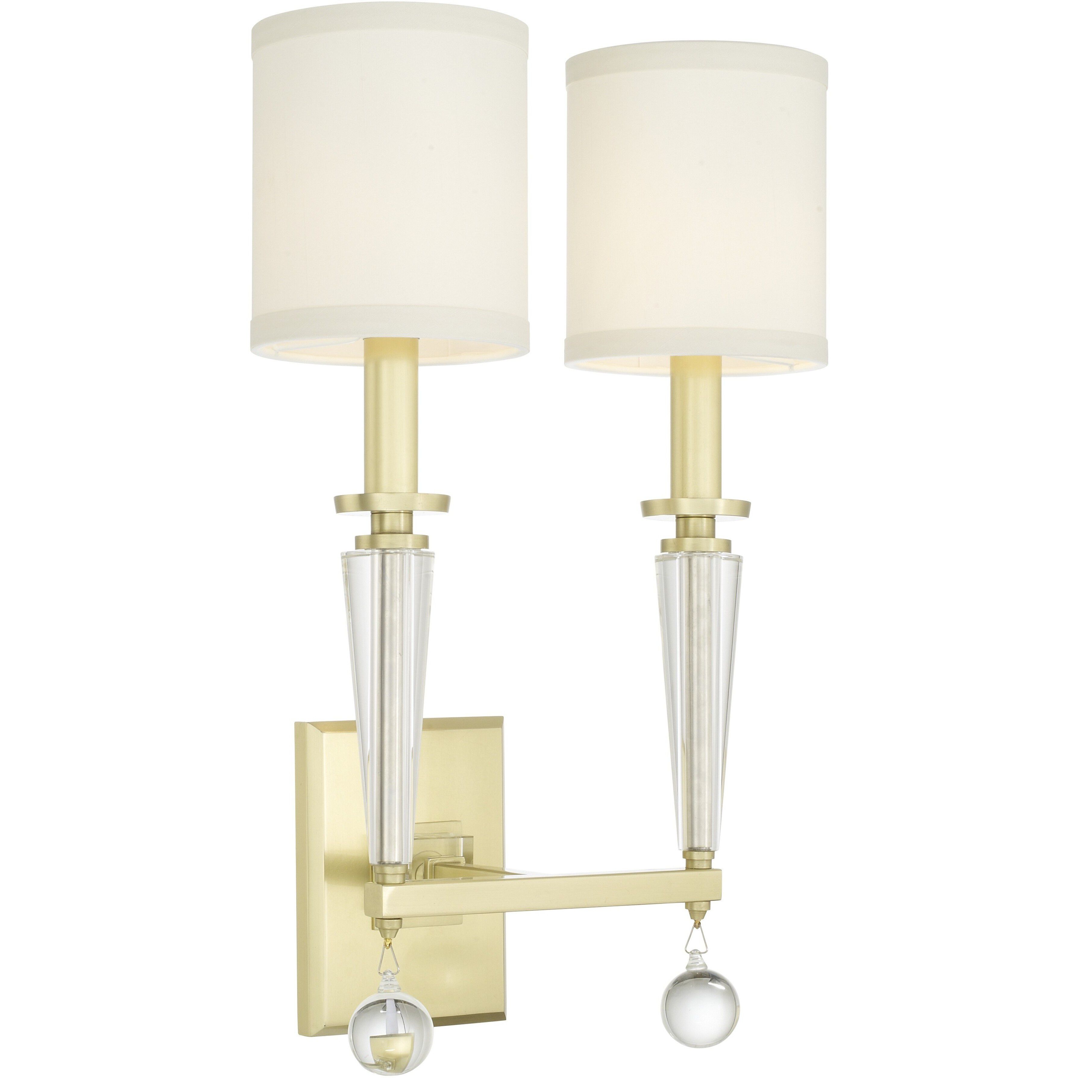 Paxton Sconce Wall Light in Aged Brass