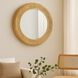 Athena 30.25 X 30.25 inch French Gold with Natural Seagrass Wall Mirror