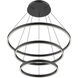 Cerchio LED 31.5 inch Black Chandelier Ceiling Light