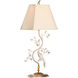 Crystal Bird 27 inch 100.00 watt Silver and Gold Table Lamp Portable Light, Right