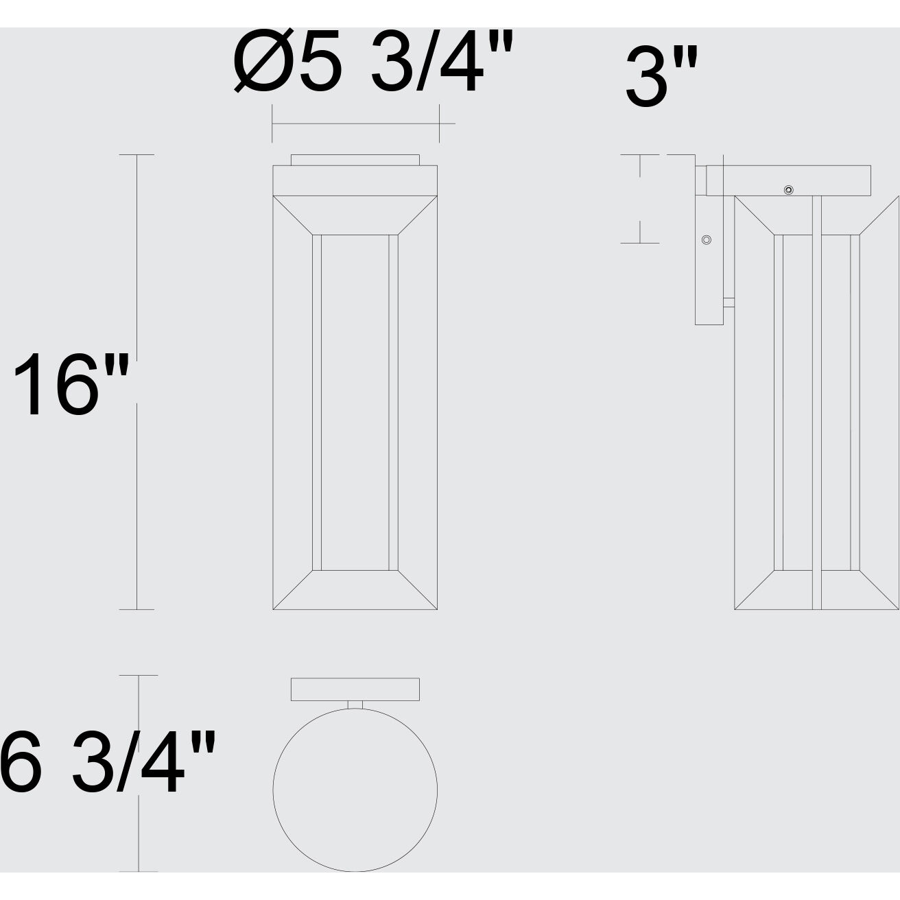 Aura LED 16 inch Sand Black Outdoor Wall Sconce