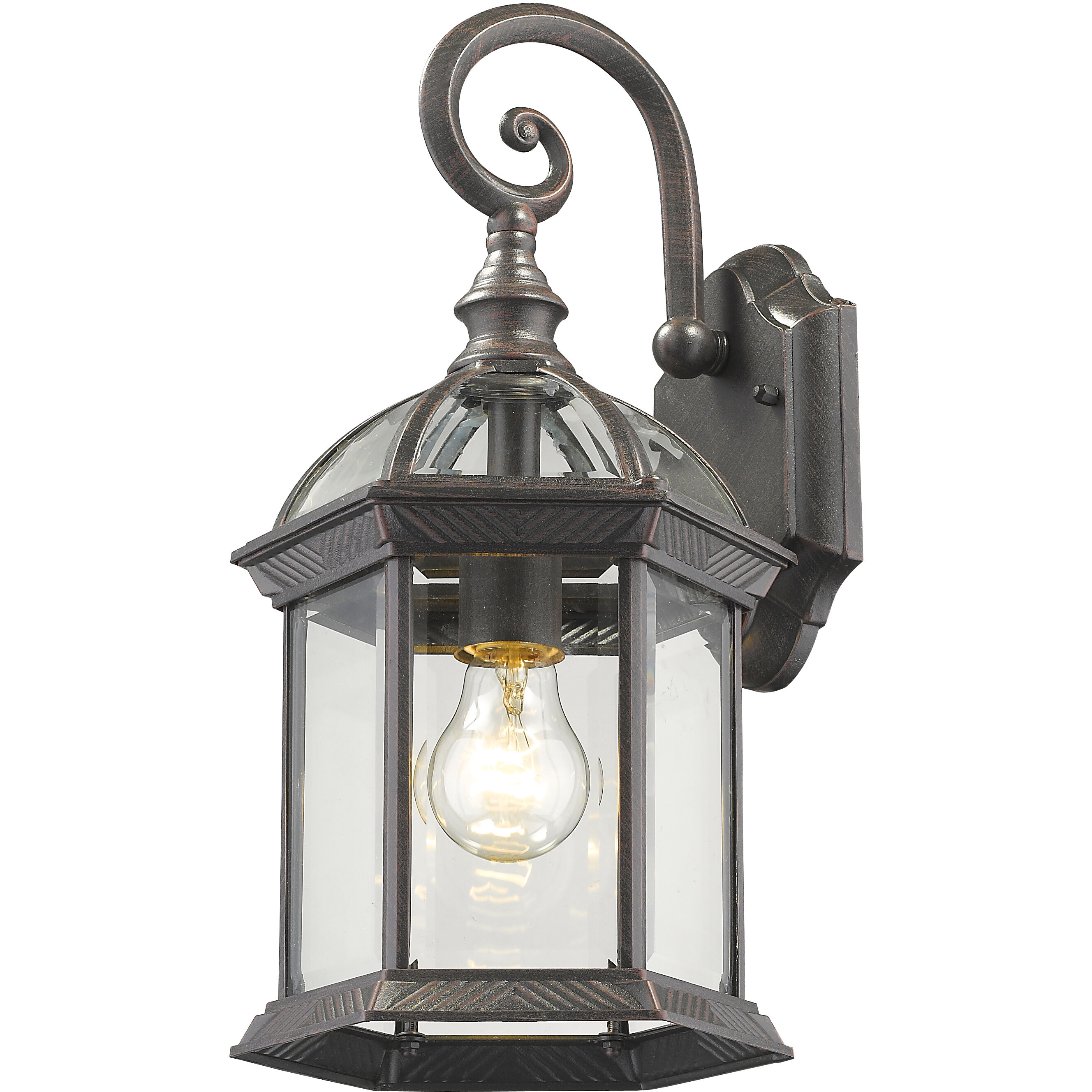 Annex 1 Light 15.75 inch Rust Outdoor Wall Light