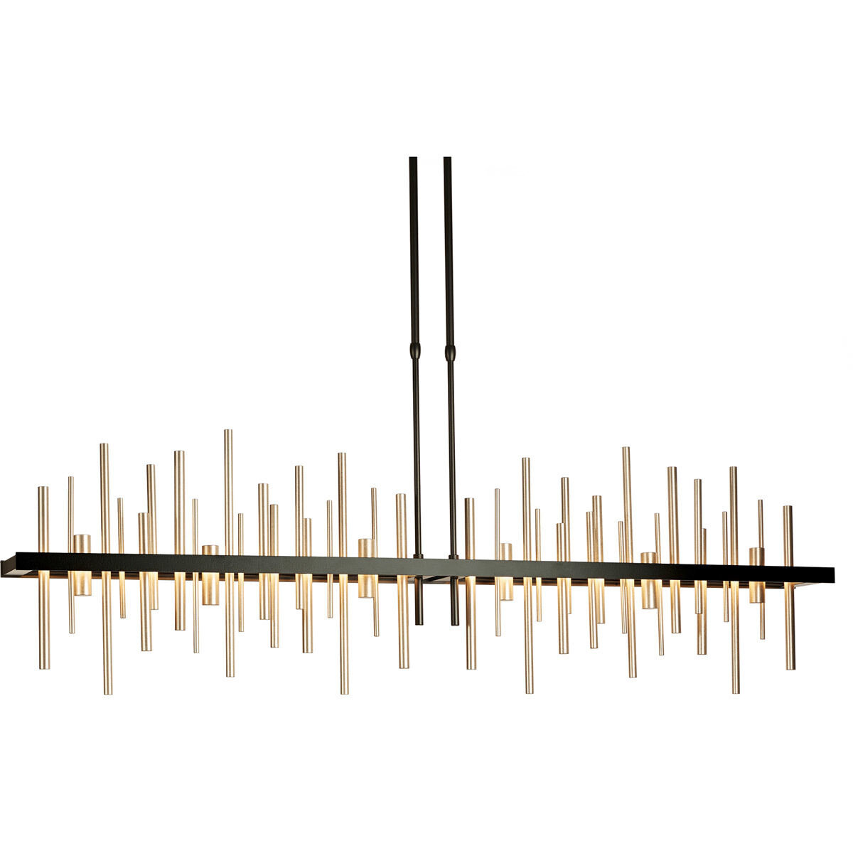 Cityscape LED 51.9 inch Black and Soft Gold Pendant Ceiling Light in Black/Soft Gold, Large