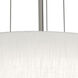 Sanibel 4 Light 32 inch Satin Nickel Pendant Ceiling Light in Linen White, Incandescent