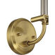 Stanza 1 Light 5 inch Brushed Polished Nickel / Satin Brass Wall Sconce Wall Light