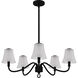 McKinney 5 Light 29.5 inch Matte Black Chandelier Ceiling Light