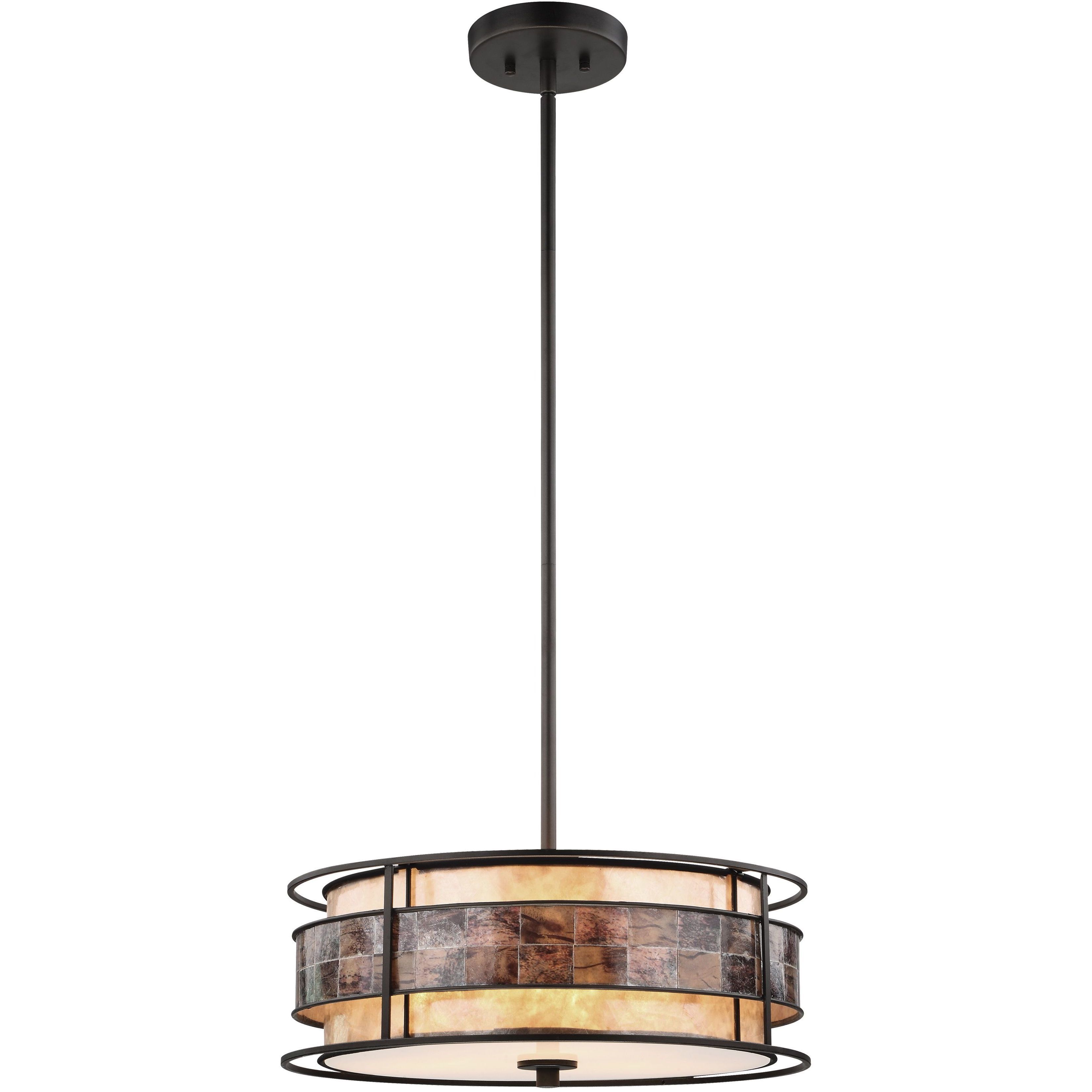 Tremont 3 Light 18 inch Bronze with Tan Chandelier Ceiling Light