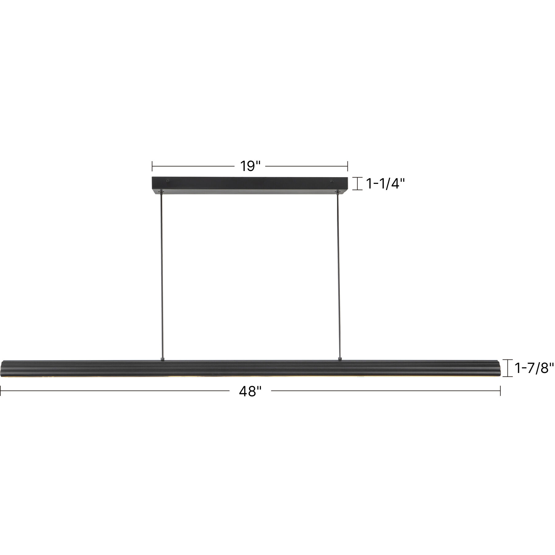 Alora Mood Dottie 48 inch Walnut Linear Pendant Ceiling Light