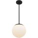 Rondure LED 10 inch Sand Black Outdoor Pendant