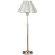 Polly 27.25 inch 60.00 watt Natural Brass Buffet Lamp Portable Light in White Scalloped Shade
