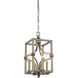Structure 4 Light 9 inch Aged Steel Pendant Ceiling Light