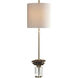 Kiota 34 inch 150 watt Antiqued Metallic Gold and Brushed Brass Buffet Lamp Portable Light