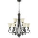 Bryant 9 Light 31 inch Oiled Bronze Chandelier Ceiling Light in Amber Scavo