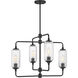 Holton 4 Light 26 inch Matte Black Chandelier Ceiling Light