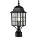 Adams 1 Light 18 inch Textured Black Outdoor Post Light