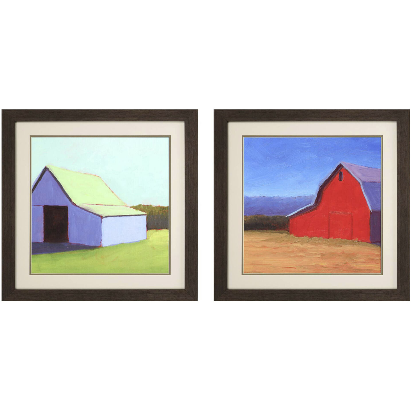 Homestead Barn Multi and Blue and Green and Red Framed Art