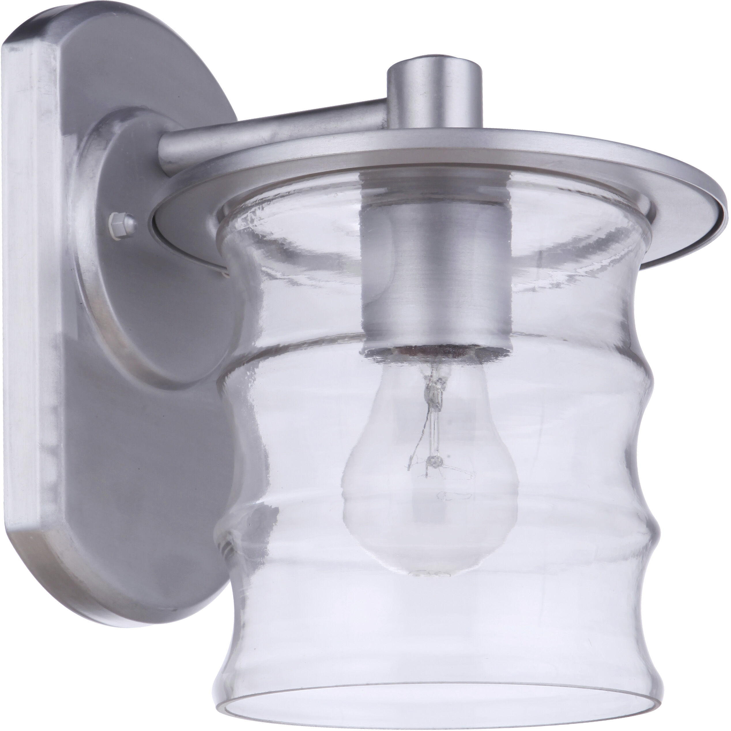 Canon Outdoor Wall Mount in Satin Aluminum, Small