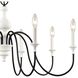 Val de Loire 8 Light 36 inch Textured White with Black Chandelier Ceiling Light