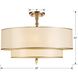 Luxo 5 Light 26 inch Antique Brass Semi Flush Ceiling Light