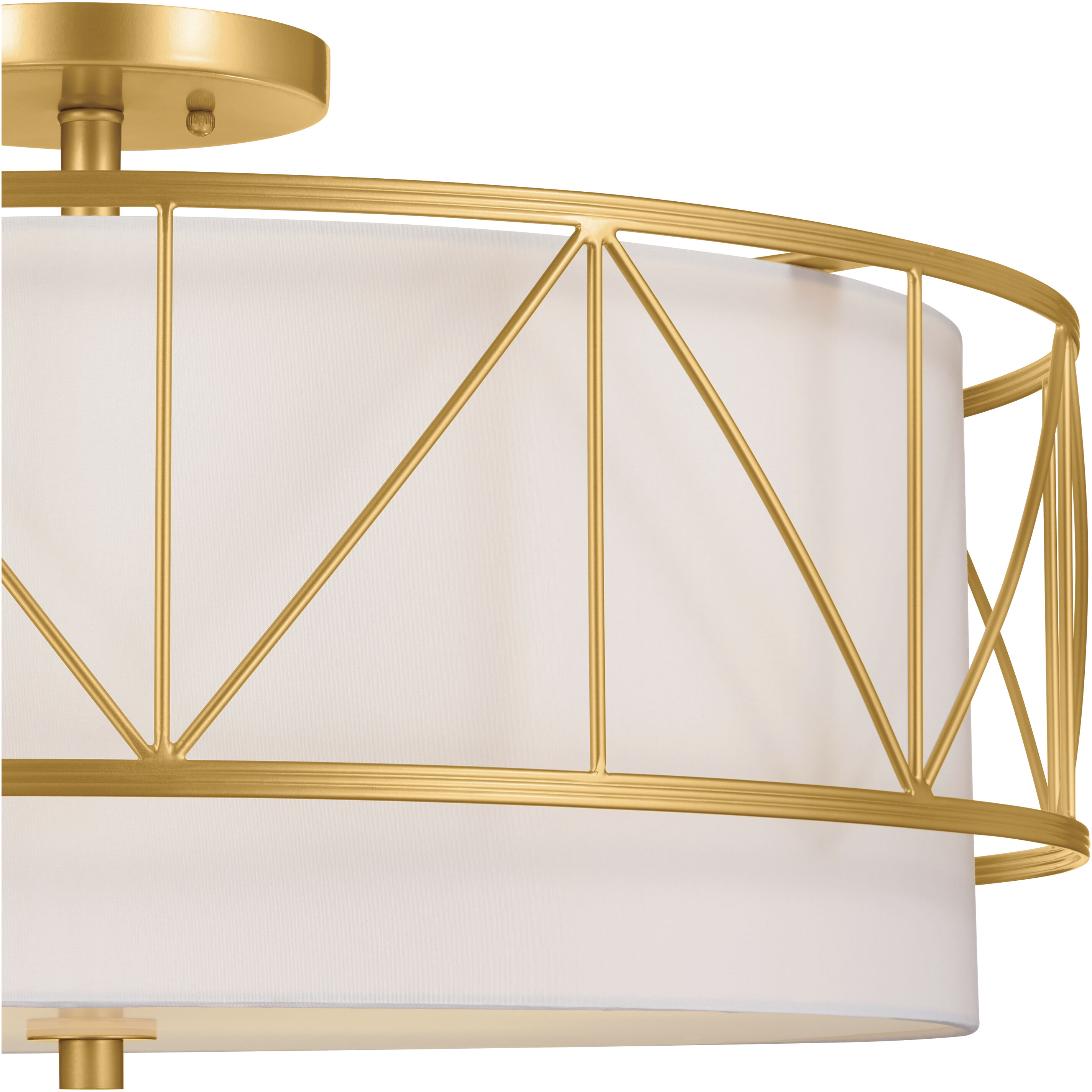 Birkleigh 4 Light 24 inch Classic Gold Flush Mount Ceiling Light