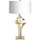 Antasia 27.4 inch 100 watt Modern Brass Table Lamp Portable Light in Natural Anna