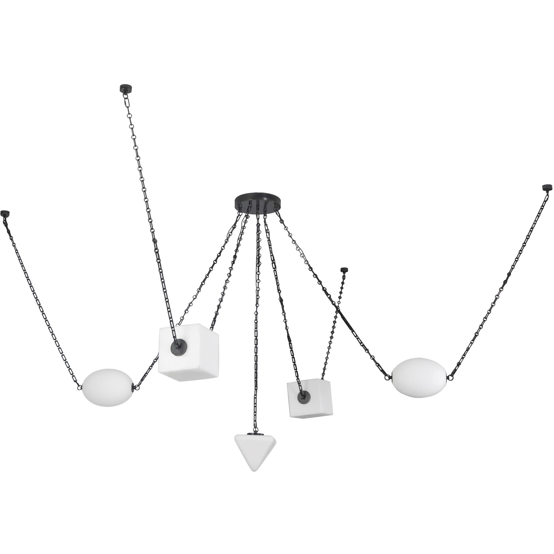 Mineral 10 inch Urban Bronze and Matte Opal Glass Chandelier Ceiling Light in Opal Glass Shade