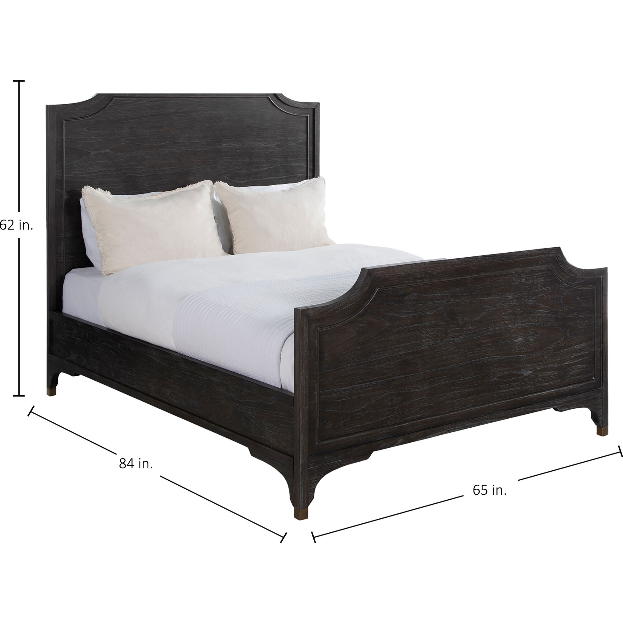 Alexandra Cerused Forest Black Queen Bed